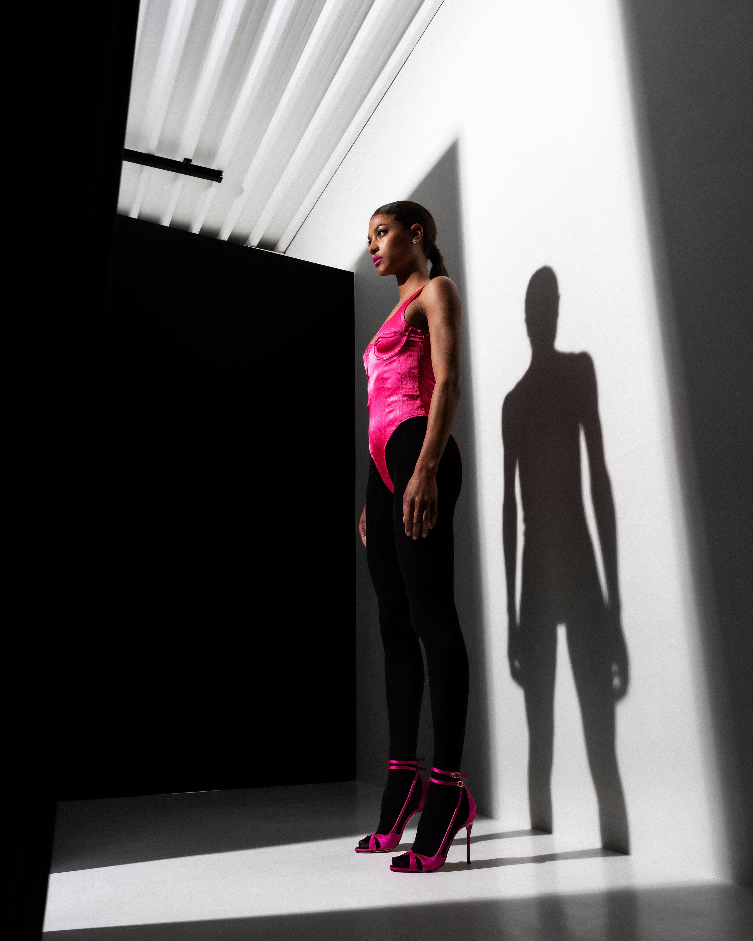 2 am Dancing in the club - recycled satin fuchsia