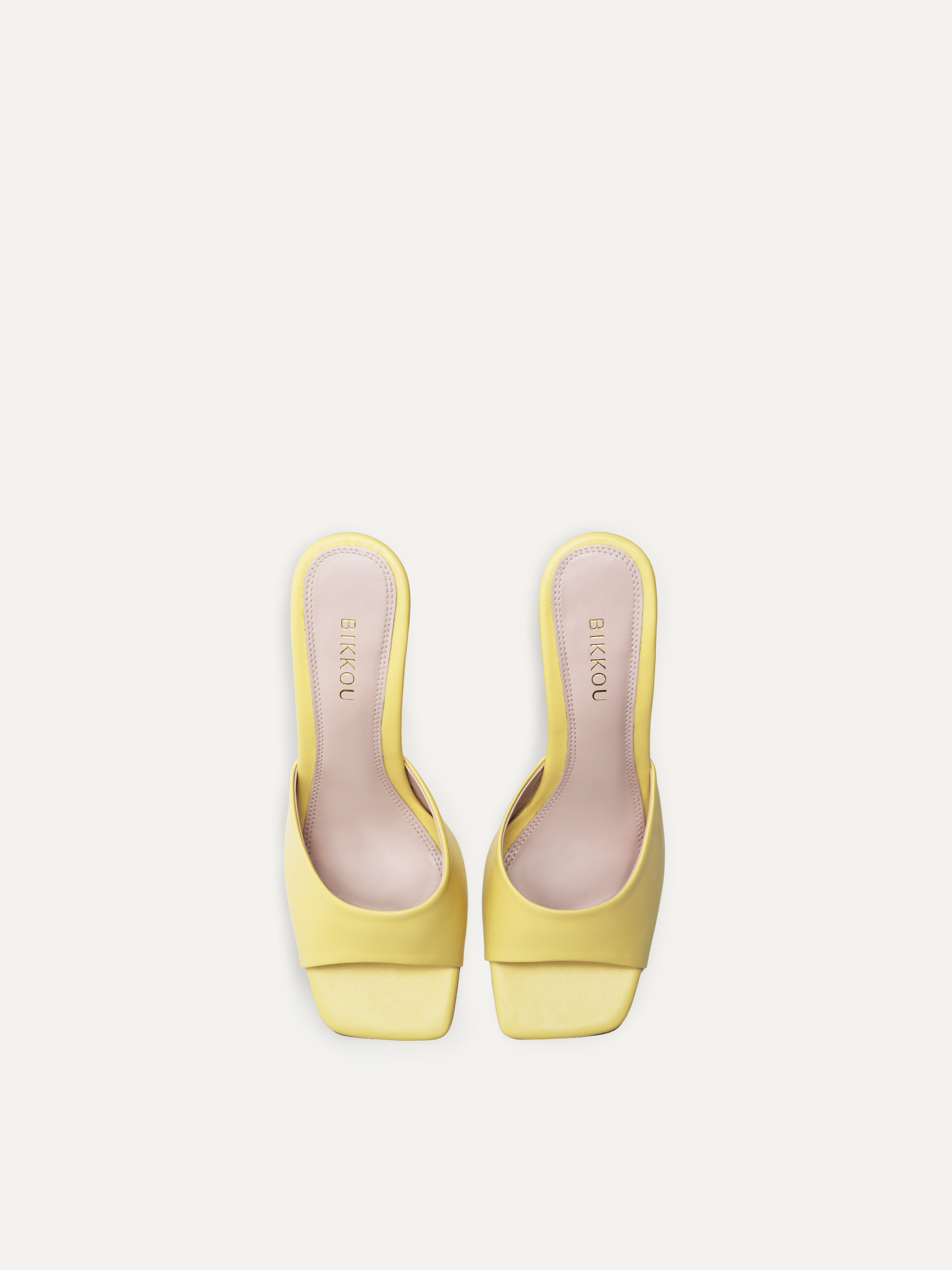BIKKOU 1AM TOO PRETTY TO LEAVE LEMONADE wedge heel top view